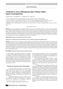 Revue générale L’infection à virus chikungunya dans l’Océan Indien : Gaüzère BA