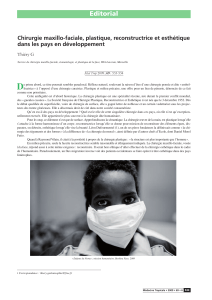 D Editorial Chirurgie maxillo-faciale, plastique, reconstructrice et esthétique dans les pays en développement
