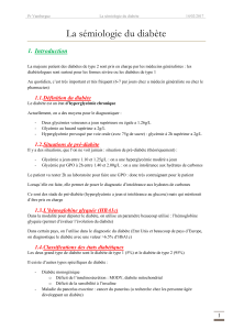 semiologie du diabete pr vambergue