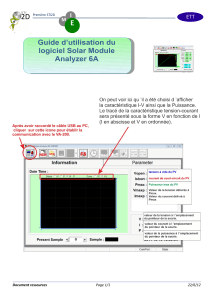 E Guide d’utilisation du logiciel Solar Module Analyzer 6A