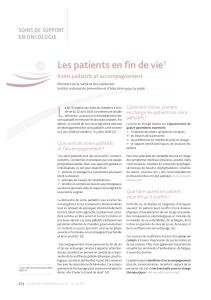 L Les patients en ﬁn de vie 1 SOINS DE SUPPORT