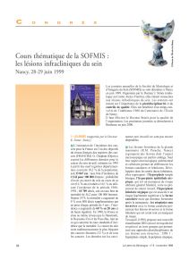 Cours thématique de la SOFMIS : les lésions infracliniques du sein C