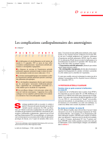 Les complications cardiopulmonaires des anorexigènes D