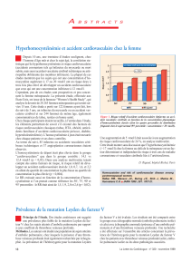 A Hyperhomocystéinémie et accident cardiovasculaire chez la femme