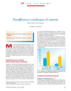 Insuffisance cardiaque et anémie M Heart failure and anemia