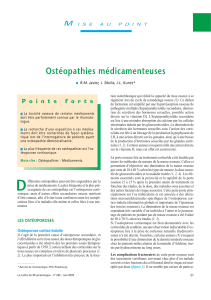 Ostéopathies médicamenteuses