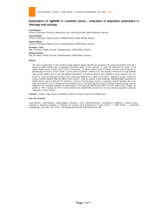 Quantitation  of  AgNORs  in  urothelial ... histology and cytology