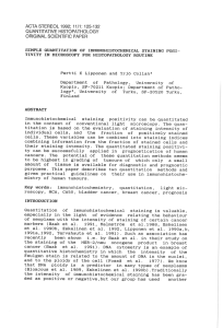 ACTA STEREOL 1992; 11/1: 125-132 QUANTITATIVE HISTOPATHOLOGY ORIGINAL SCIENTIFIC PAPER