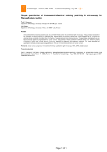 Simple  quantitation  of  immunohistochemical  staining ... histopathology routine