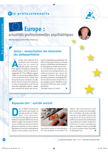 À Europe : actualités professionnelles psychiatriques