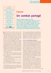 Un combat partagé Cancer