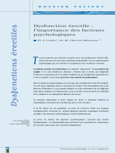 T Dysfonction érectile : l’importance des facteurs psychologiques