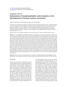 Original Article Expressions of lysophosphatidic acid receptors in the
