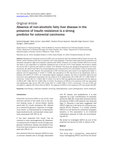 Original Article Absence of non-alcoholic fatty liver disease in the