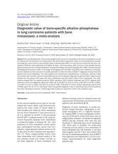 Original Article Diagnostic value of bone-specific alkaline phosphatase metastases: a meta-analysis