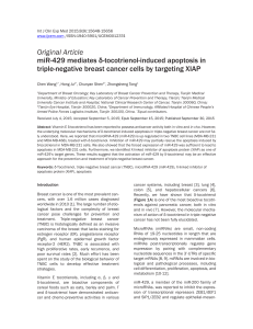 Original Article miR-429 mediates δ-tocotrienol-induced apoptosis in