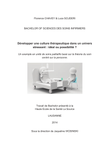 Développer une culture thérapeutique dans un univers