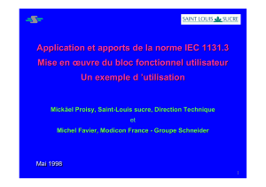 Application et apports de la norme IEC 1131.3 Un exemple d