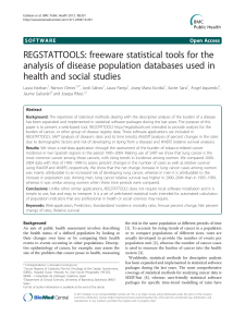 REGSTATTOOLS: freeware statistical tools for the health and social studies
