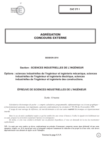 Section : SCIENCES INDUSTRIELLES DE L’INGÉNIEUR