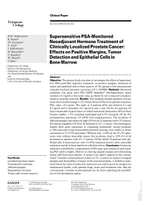 Supersensitive PSA-Monitored Neoadjuvant Hormone Treatment of Clinically Localized Prostate Cancer: