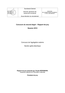 Concours du second degré – Rapport de jury Session 2012