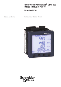 Power Meter PowerLogic Série 800 PM820, PM850 et PM870 63230-500-227A1