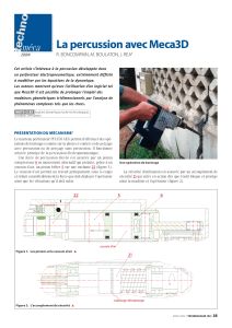 La percussion avec MecaD méca R. BONCOMPAIN, M. BOULATON, J. REA