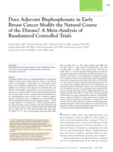 Does Adjuvant Bisphosphonate in Early Breast Cancer Modify the Natural Course