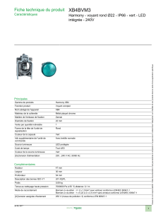 XB4BVM3 Fiche technique du produit intégrée - 240V