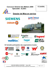 Dossier de Mise en service Concours Général des Métiers 2009
