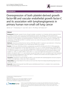 Overexpression of both platelet-derived growth factor-BB and vascular endothelial growth factor-C