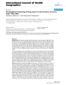 International Journal of Health Geographics Italy: 1992–2001