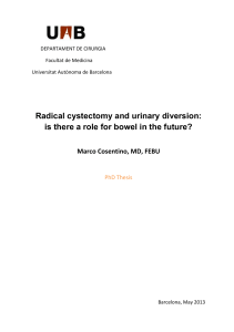   Radical cystectomy and urinary diversion: Marco Cosentino, MD, FEBU