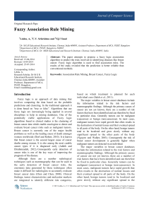 Fuzzy Association Rule Mining  Journal of Computer Science Original Research Pape