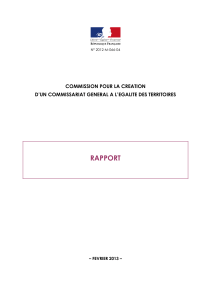 Télécharger Rapport de la commission pour la création d'un Commissariat général à l'égalité des territoires au format PDF, poids 3.25 Mo