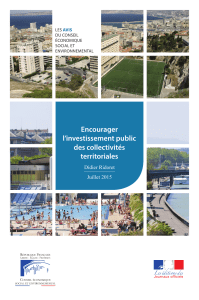 Encourager l’investissement public des collectivités territoriales