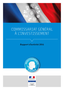 COMMISSARIAT GÉNÉRAL À L’INVESTISSEMENT Rapport d’activité 2014