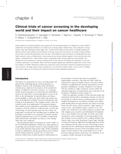 chapter 4 Clinical trials of cancer screening in the developing