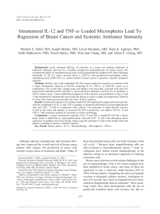 Intratumoral IL-12 and TNF- ␣–Loaded Microspheres Lead To