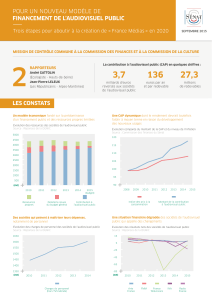 2 POUR UN NOUVEAU MODÈLE DE FINANCEMENT DE L’AUDIOVISUEL PUBLIC LES CONSTATS