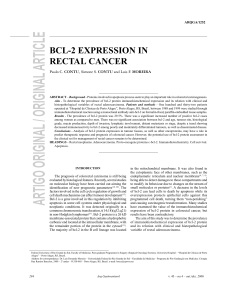 ARTICLE BCL-2 EXPRESSION IN RECTAL CANCER CONTU
