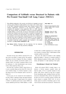 Comparison  of  Gefitinib  versus  Docetaxel ... Pre-Treated  Non-Small  Cell  Lung  Cancer ...