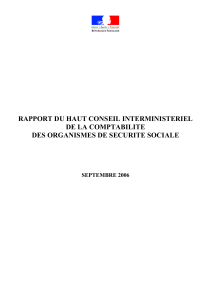 Télécharger Rapport du Haut conseil interministériel de la comptabilité des organismes de sécurité sociale au format PDF, poids 255.00 Ko