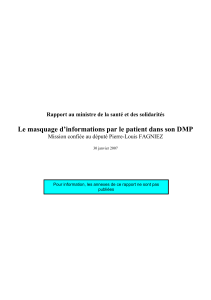 Le masquage d’informations par le patient dans son DMP