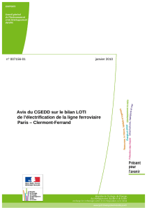 Avis du CGEDD sur le bilan LOTI Paris – Clermont-Ferrand n° 007156-01