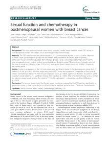 Sexual function and chemotherapy in postmenopausal women with breast cancer Open Access