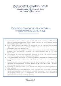 E  VOLUTIONS ECONOMIQUES ET MONETAIRES ET PERSPECTIVES A MOYEN TERME