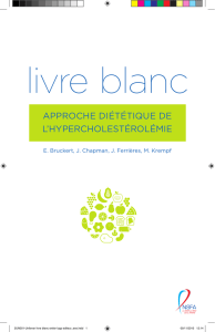 Livre blanc sur l`approche diététique de l`hypercholestérolémie