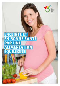 EncEintE Et En BOnnE SAntÉ pAr unE AlimEntAtiOn ÉquiliBrÉE